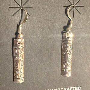 Navajo Signed Florence Tahe 
Sterling Silver dangles